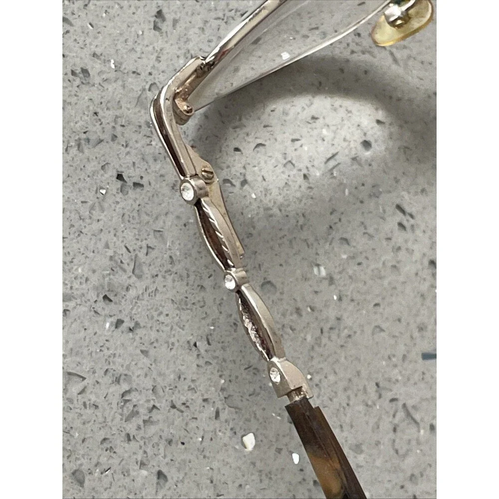 Joan Collins 9731 Gold Brown Eyeglasses FRAMES ONLY 52-16-135 oval full rim